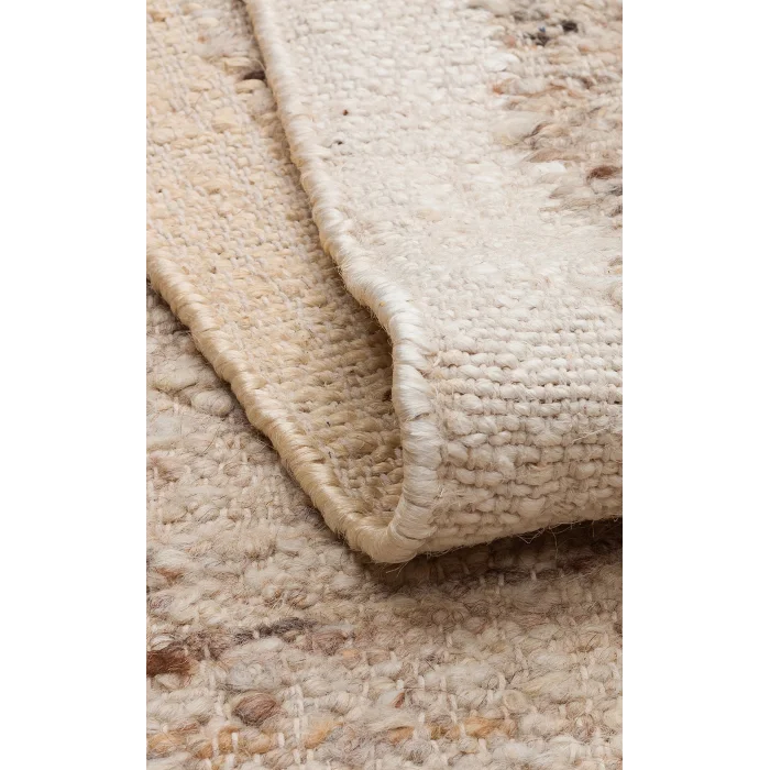 Lhasa Lhs 01 Grey  Cream  Yün ve Jüt ile Üretilen Örme El Dokuma Halı