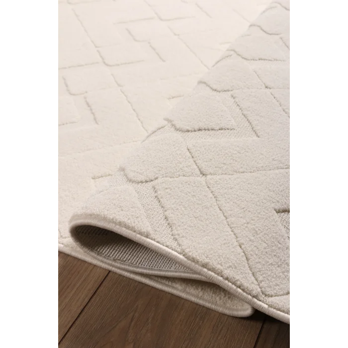 Malibu 9182A Beyaz Modern Makine Halısı ✄