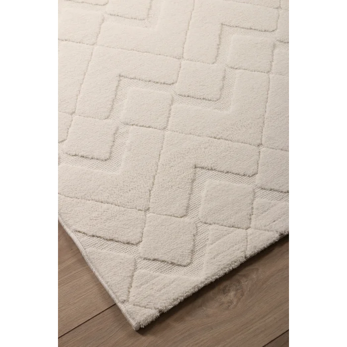 Malibu 9182A Beyaz Modern Makine Halısı ✄