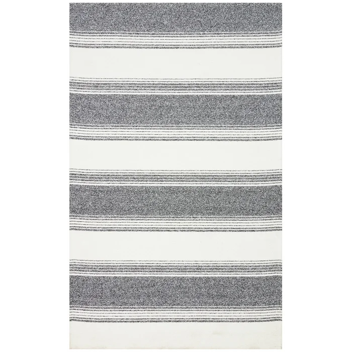 Nevada NVD 02 White Black Moroccon Tuşeli Hav Toz Vermez Kaymaz Tabanlı İnce Dokuma Modern Halı