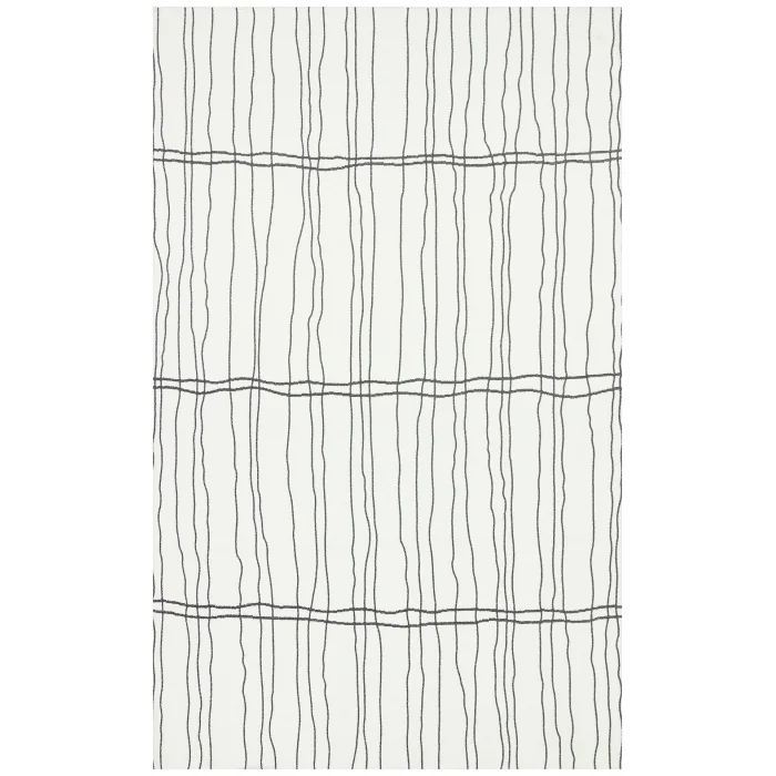 Nevada NVD 05 White Black Moroccon Tuşeli Hav Toz Vermez Kaymaz Tabanlı İnce Dokuma Modern Halı