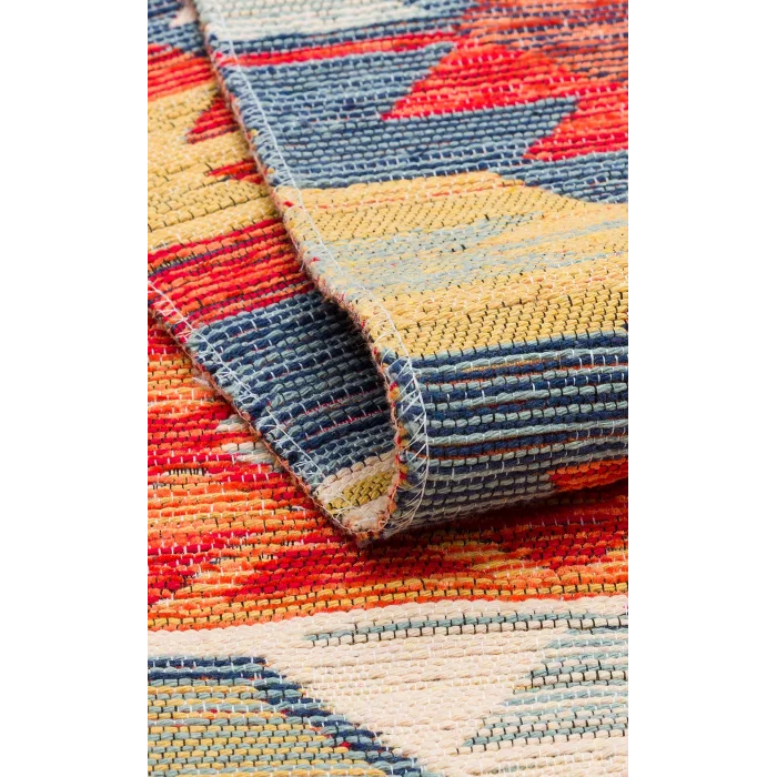 NOMAD KILIM 0001 Yıkanabilir, Çift Taraflı Kullanıma Uygun Yumuşak Tuşeli Otantik Kilim