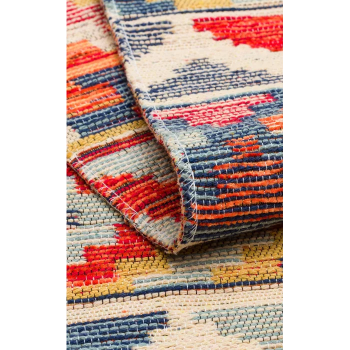 NOMAD KILIM 0010 Yıkanabilir, Çift Taraflı Kullanıma Uygun Yumuşak Tuşeli Otantik Kilim