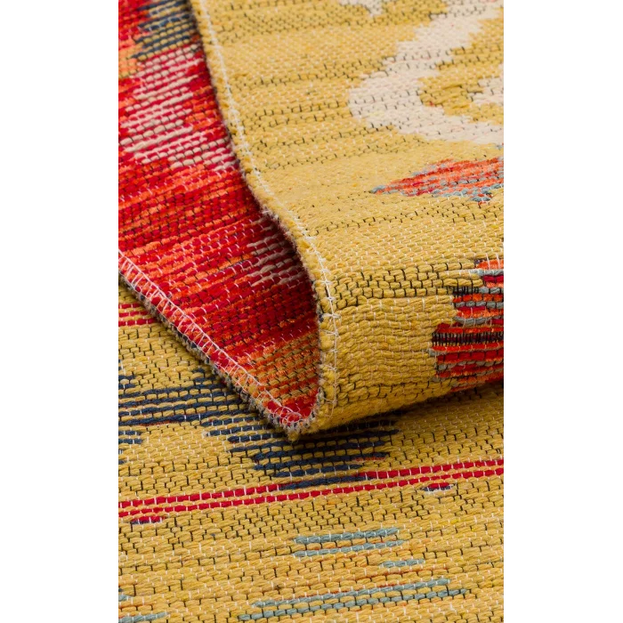 NOMAD KILIM 0013 Yıkanabilir, Çift Taraflı Kullanıma Uygun Yumuşak Tuşeli Otantik Kilim