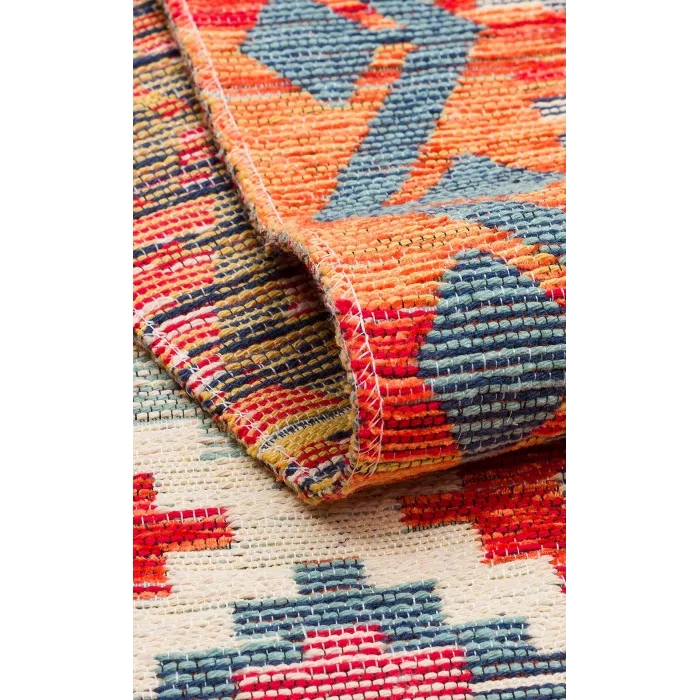 NOMAD KILIM 0024 Yıkanabilir, Çift Taraflı Kullanıma Uygun Yumuşak Tuşeli Otantik Kilim