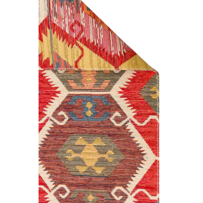 NOMAD KILIM 0026 Yıkanabilir, Çift Taraflı Kullanıma Uygun Yumuşak Tuşeli Otantik Kilim