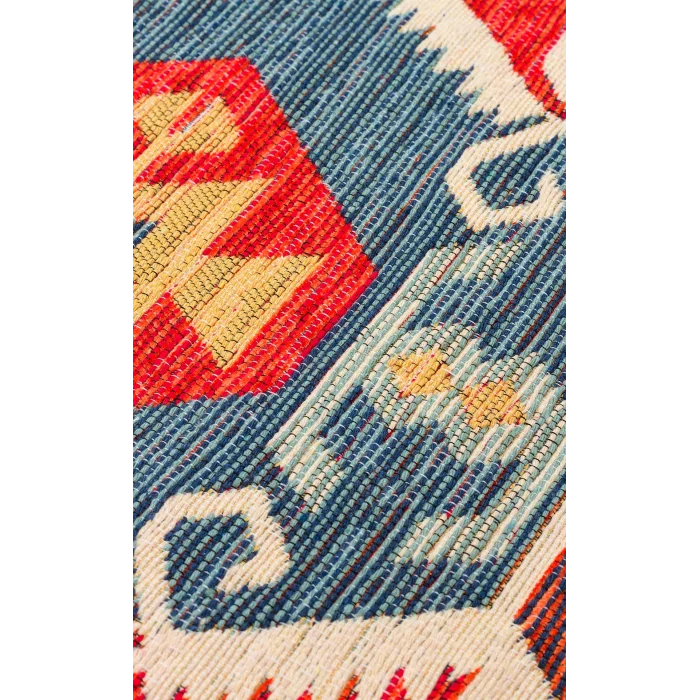 NOMAD KILIM 0026 Yıkanabilir, Çift Taraflı Kullanıma Uygun Yumuşak Tuşeli Otantik Kilim