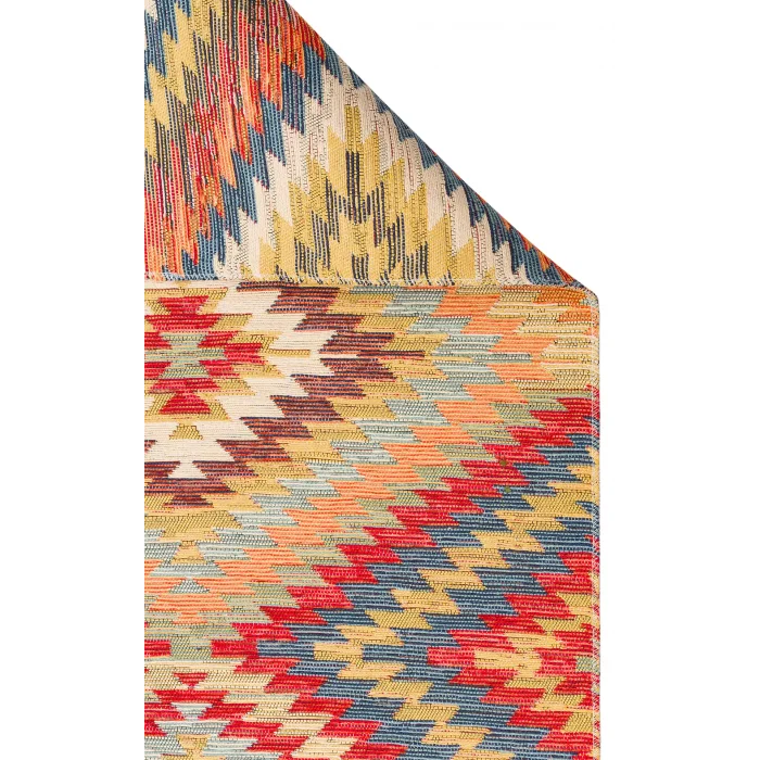 NOMAD KILIM 0031 Yıkanabilir, Çift Taraflı Kullanıma Uygun Yumuşak Tuşeli Otantik Kilim