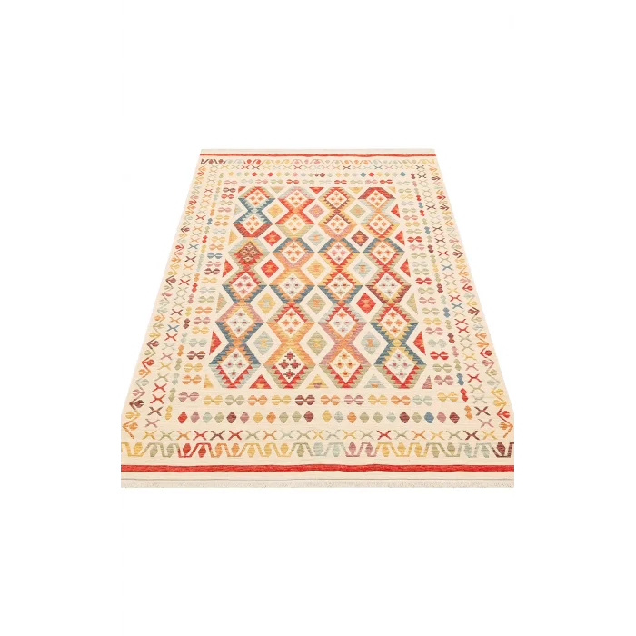 NOMAD KILIM 0039 Yıkanabilir, Çift Taraflı Kullanıma Uygun Yumuşak Tuşeli Otantik Kilim