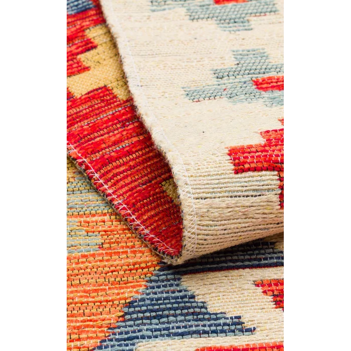 NOMAD KILIM 0043 Yıkanabilir, Çift Taraflı Kullanıma Uygun Yumuşak Tuşeli Otantik Kilim