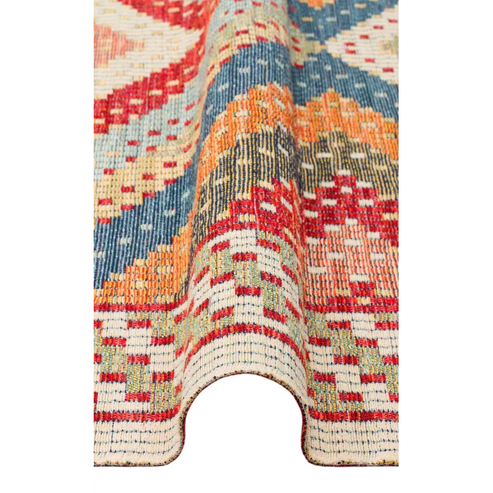 NOMAD KILIM 0047 Yıkanabilir, Çift Taraflı Kullanıma Uygun Yumuşak Tuşeli Otantik Kilim