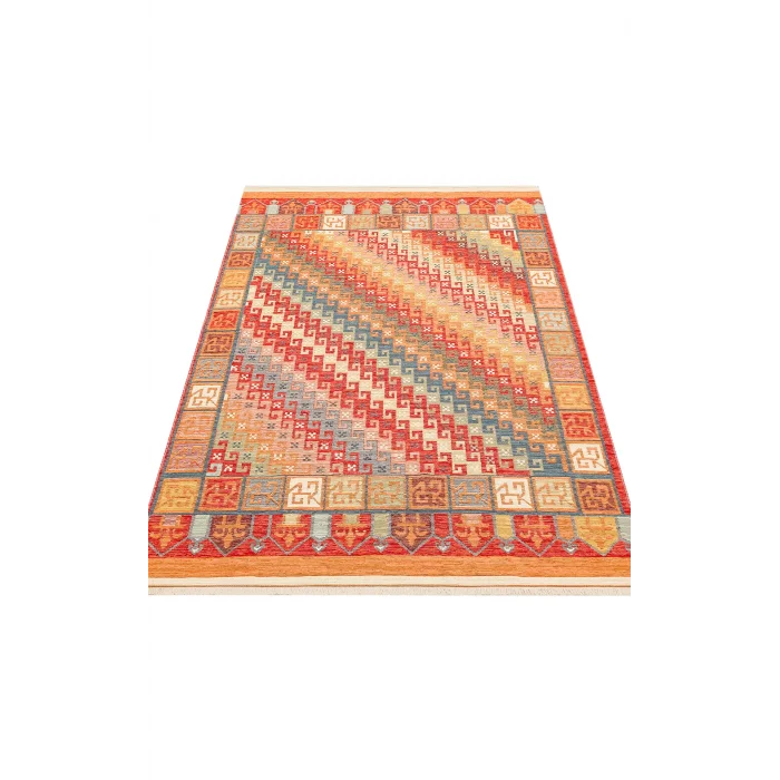 NOMAD KILIM 0054 Yıkanabilir, Çift Taraflı Kullanıma Uygun Yumuşak Tuşeli Otantik Kilim