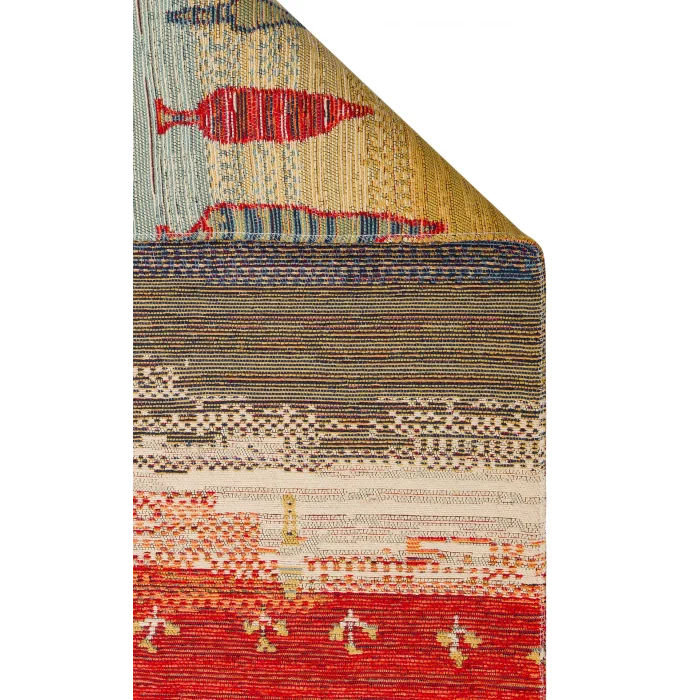 NOMAD KILIM 0060 Yıkanabilir, Çift Taraflı Kullanıma Uygun Yumuşak Tuşeli Otantik Kilim