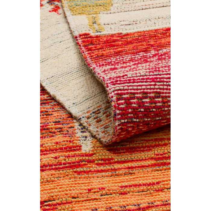 NOMAD KILIM 0060 Yıkanabilir, Çift Taraflı Kullanıma Uygun Yumuşak Tuşeli Otantik Kilim