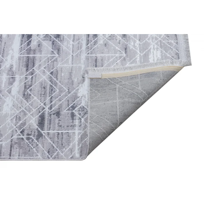 New Novart 2021 Antrasit Dekoratif Modern Kaymaz Tabanlı Makine Halısı ✄