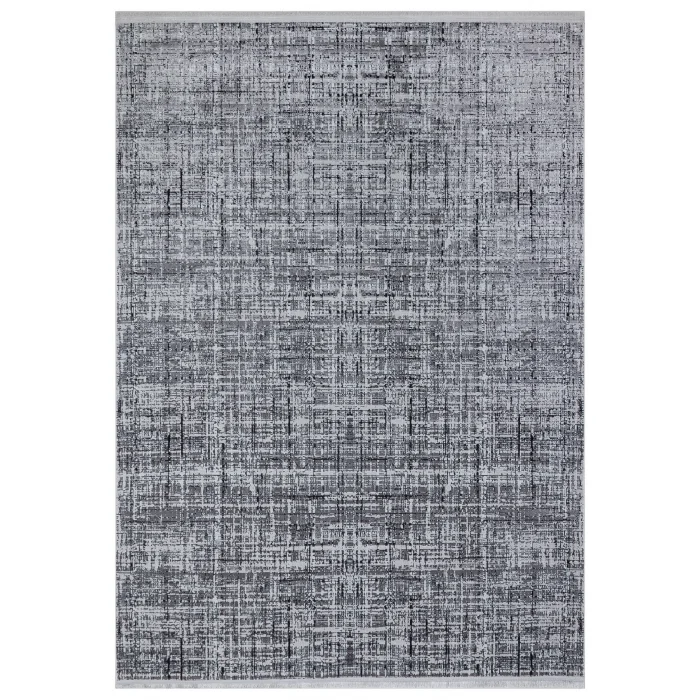 New Novart 2022 Siyah Dekoratif Modern Kaymaz Tabanlı Makine Halısı ✄