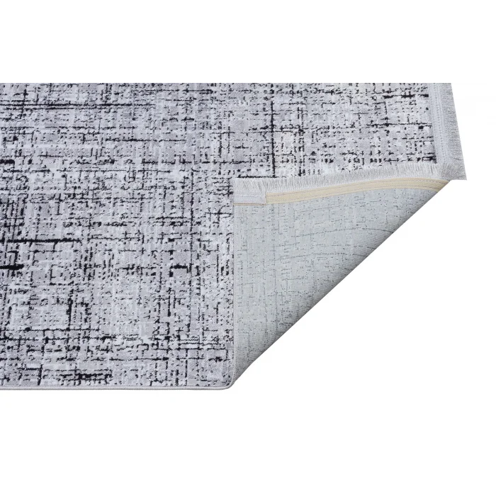 New Novart 2022 Siyah Dekoratif Modern Kaymaz Tabanlı Makine Halısı ✄