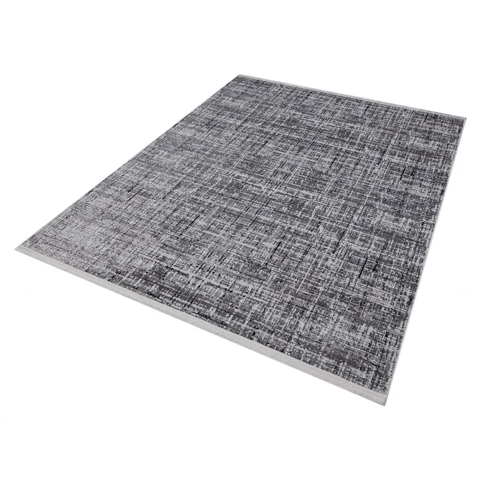 New Novart 2022 Siyah Dekoratif Modern Kaymaz Tabanlı Makine Halısı ✄