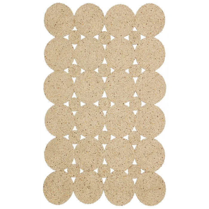 Patna PTN 01 Natural Jüt Hasır Görünümlü Hav Toz Vermez Dekoratif Örgü Halı