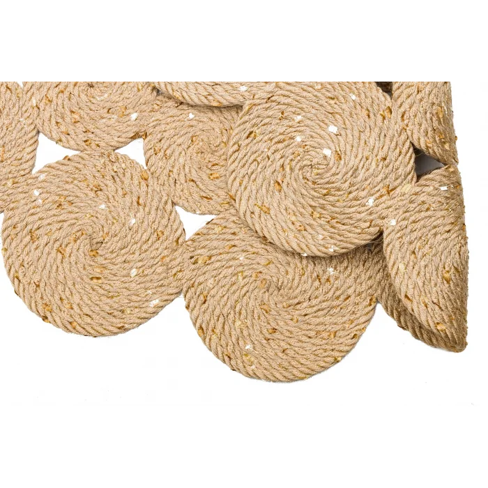 Patna PTN 07 Natural Jüt Hasır Görünümlü Hav Toz Vermez Dekoratif Örgü Halı