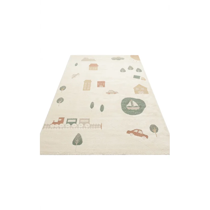 PICCOLO HALI 0014 Pastel Renkli Hav ve Toz Vermeyen Çocuk Halısı