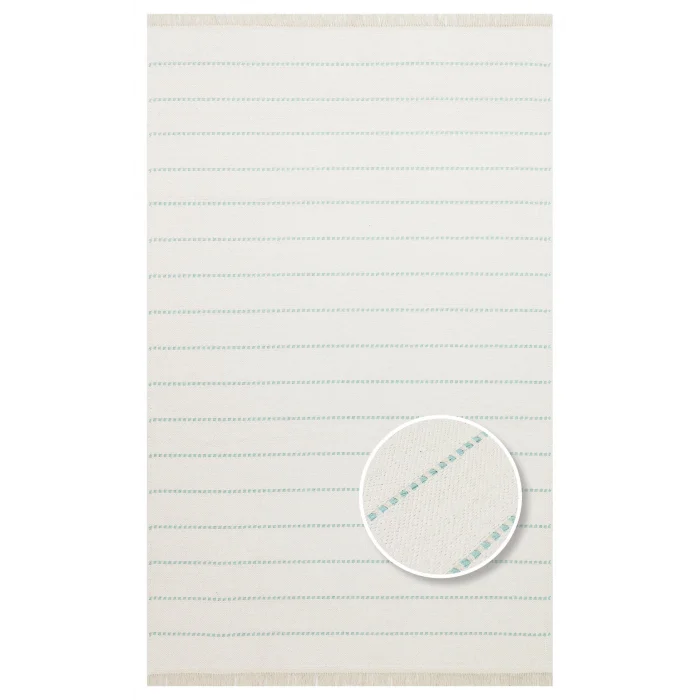 Riva Rv 03 Cream Aqua Makinede Yıkanabilir Kaymaz Tabanlı Pamuk Kilim