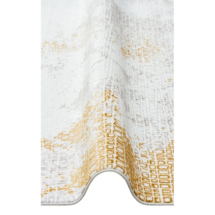 SATEEN HALI 0814 Yıkanabilir Kaymaz Tabanlı Hav Vermez Sık Dokuma Modern Halı