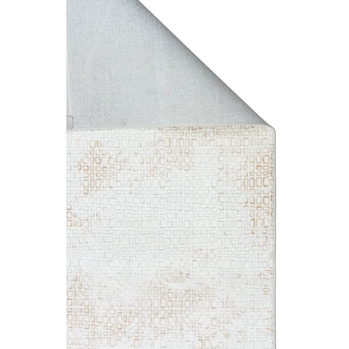 SATEEN HALI 0824 Yıkanabilir Kaymaz Tabanlı Hav Vermez Sık Dokuma Modern Halı