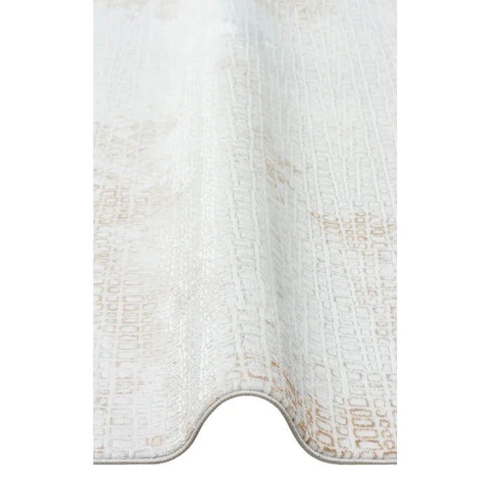 SATEEN HALI 0824 Yıkanabilir Kaymaz Tabanlı Hav Vermez Sık Dokuma Modern Halı