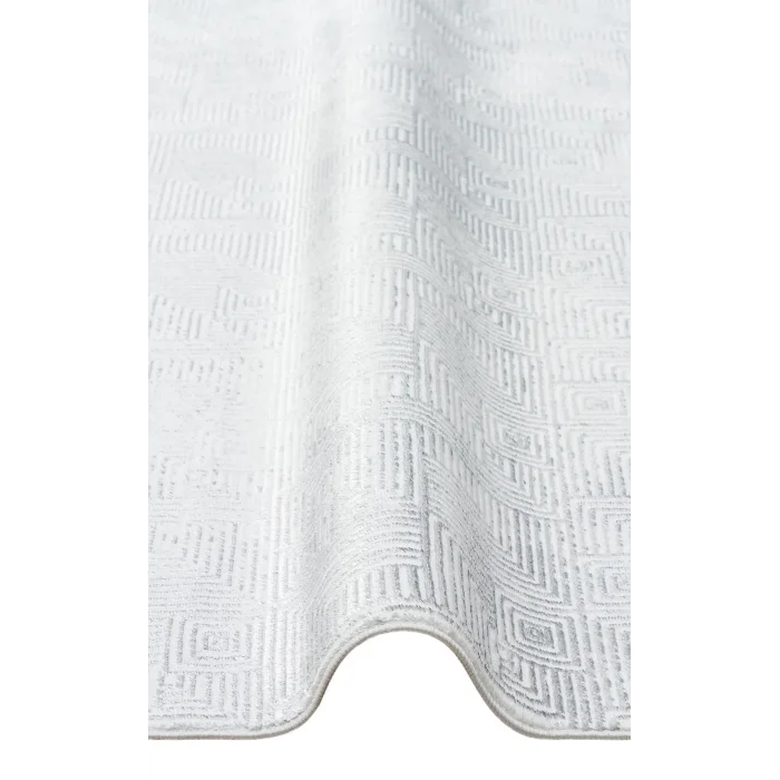 SATEEN HALI 0847 Yıkanabilir Kaymaz Tabanlı Hav Vermez Sık Dokuma Modern Halı