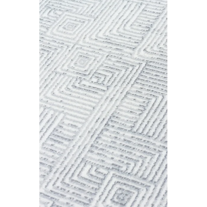 SATEEN HALI 0847 Yıkanabilir Kaymaz Tabanlı Hav Vermez Sık Dokuma Modern Halı