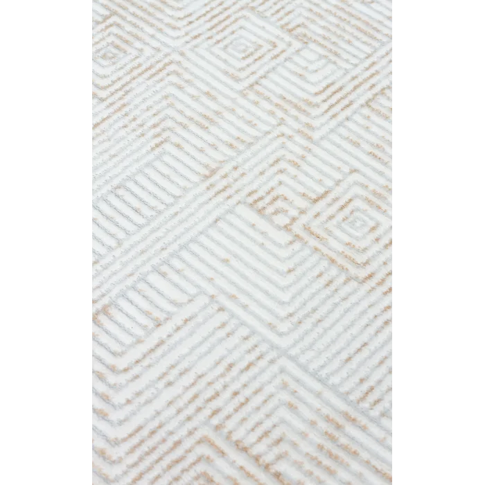 SATEEN HALI 0855 Yıkanabilir Kaymaz Tabanlı Hav Vermez Sık Dokuma Modern Halı