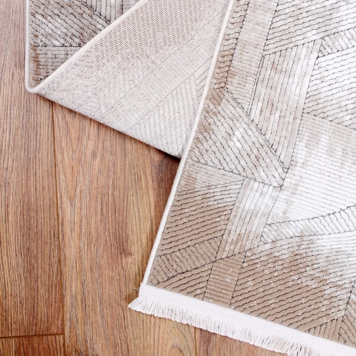 Stone ST-5 Krem Kahve Modern Desen Dekoratif Halı