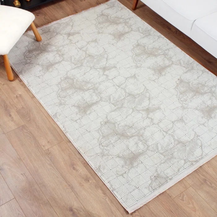 Stone ST-6 Krem Bej Modern Desen Dekoratif Halı