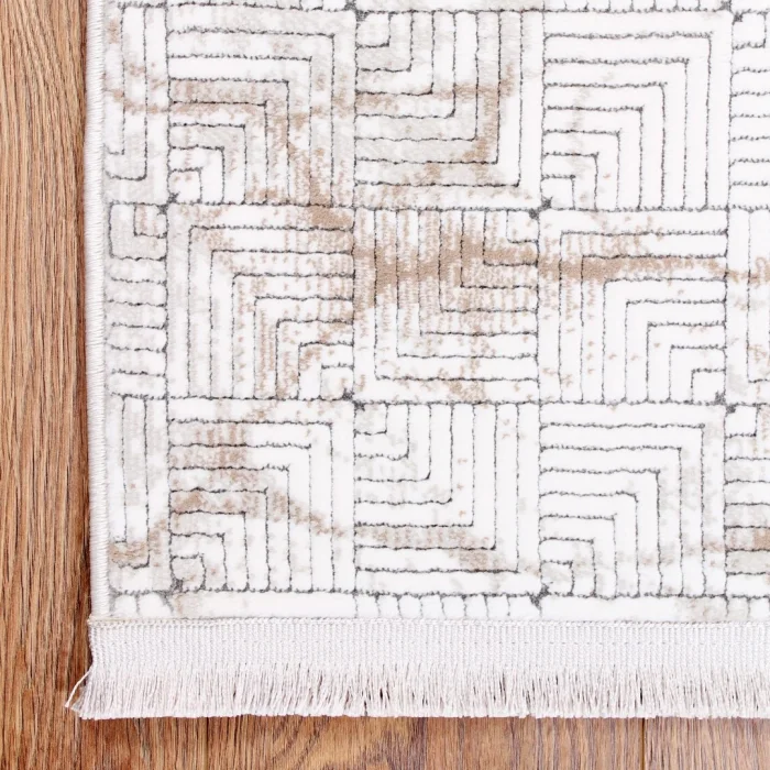 Stone ST-7 Krem Kahve Modern Desen Dekoratif Halı