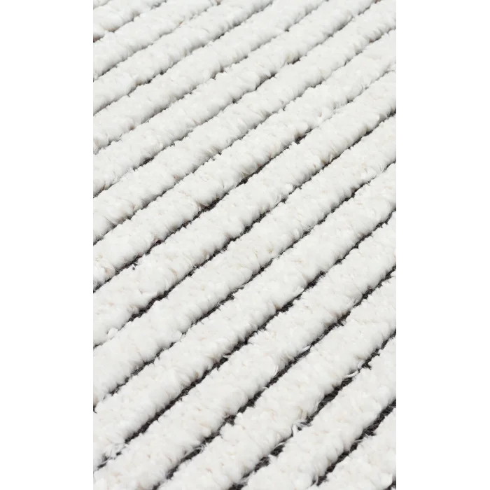 Terazzo 07 White Black Hav Toz Vermez Yumuşak Dokulu Etnik Örgü Desenlere Sahip Modern İskindinav Halı