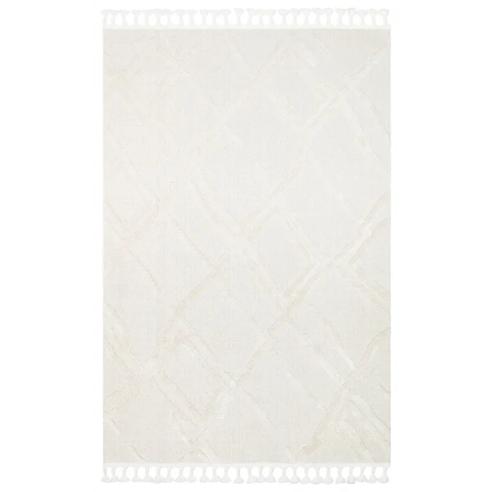 Terazzo 03 Whıte Hav Toz Vermez Yumuşak Dokulu Etnik Örgü Desenlere Sahip Modern İskindinav Halı