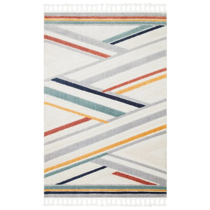 Terazzo 05 Multy Hav Toz Vermez Yumuşak Dokulu Etnik Örgü Desenlere Sahip Modern İskindinav Halı