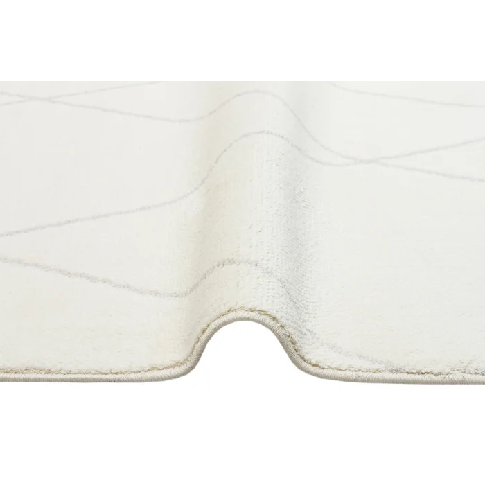 Urban 02 White Etnik Desenlere Sahip Hav Toz Vermez Yumuşak Dokulu Modern Halı