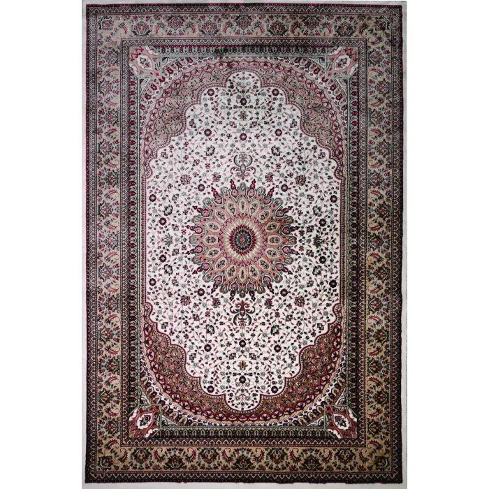 Zeyrek 802 Krem Klasik Desen Makine Halısı