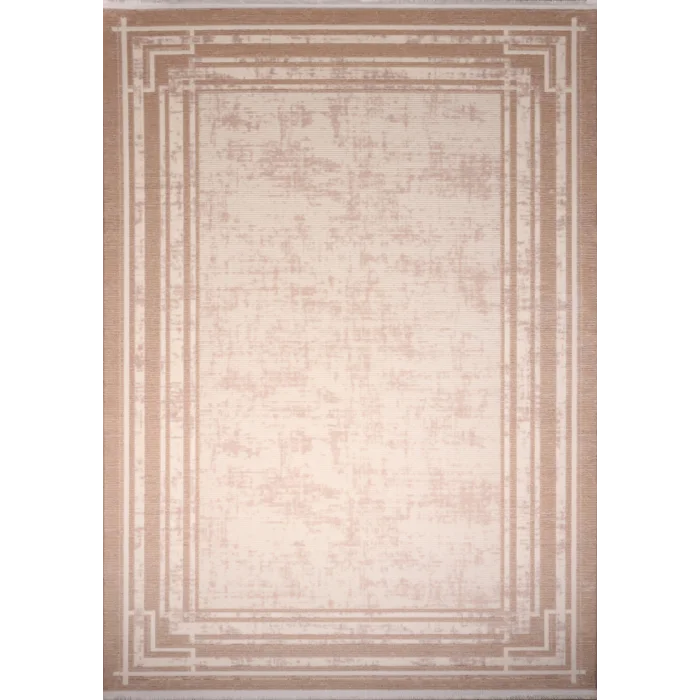 Zyra 126A Bej Akrilik Dekoratif Salon Halısı