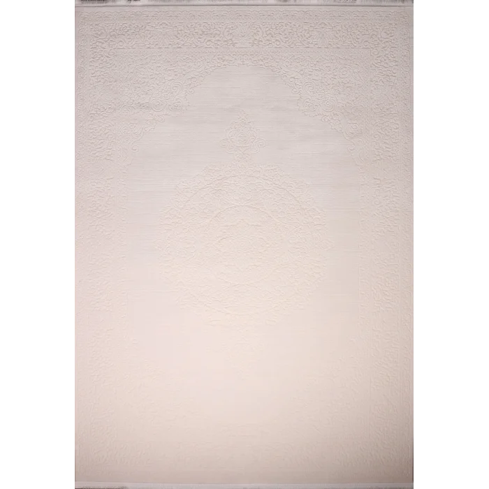 Zyra 130A Beyaz Akrilik Dekoratif Salon Halısı