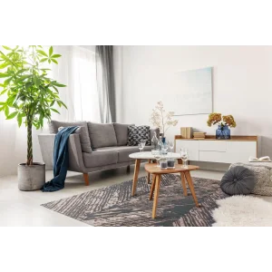 CAPELLA HALI 0077 Hav Toz Vermez Yüksek Alçak Dokuya Sahip Modern Dokuma Halı