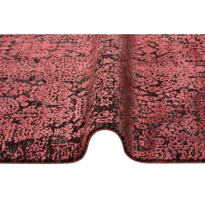 Cordoba Db 04 Antrasit Burgundy Parlak Yüksek Alçak Dokulu Modern Makine Halısı