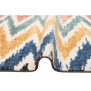 LONDON HALI 0008 Hav Toz Vermez Pastel Renkli Geometrik İskandinav Modern Makine Halısı