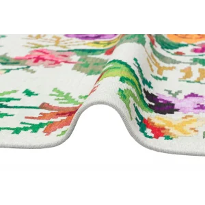 LUNA NEW HALI 0033 Otantik Geleneksel Desenli Yıkanabilir Renkli Baskı Kilim