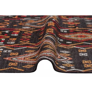 LUNA NEW HALI 0111 Otantik Geleneksel Desenli Yıkanabilir Renkli Baskı Kilim