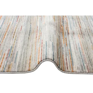 PERU HALI 0051 Kolay Kullanımlı Eskitme ve Modern Desenli Viskon Polyester Şık Makine Halısı