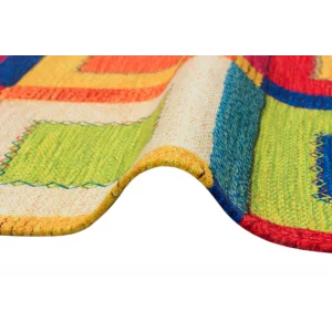 LUNA NEW HALI 0009 Otantik Geleneksel Desenli Yıkanabilir Renkli Baskı Kilim