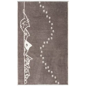 MIA COTTON HALI 0001 Yıkanabilir Çift Taraflı Pofuduk Dokuma Pamuk Kilim